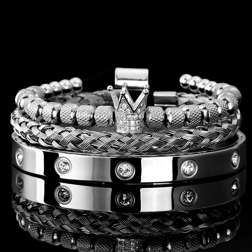 Diamond Roman BraceletsUnveil the epitome of elegance with our Stainless Steel Bracelets. For those in pursuit of the zenith of luxury and style, our selection of stainless steel braceletsDiamond Roman Bracelets