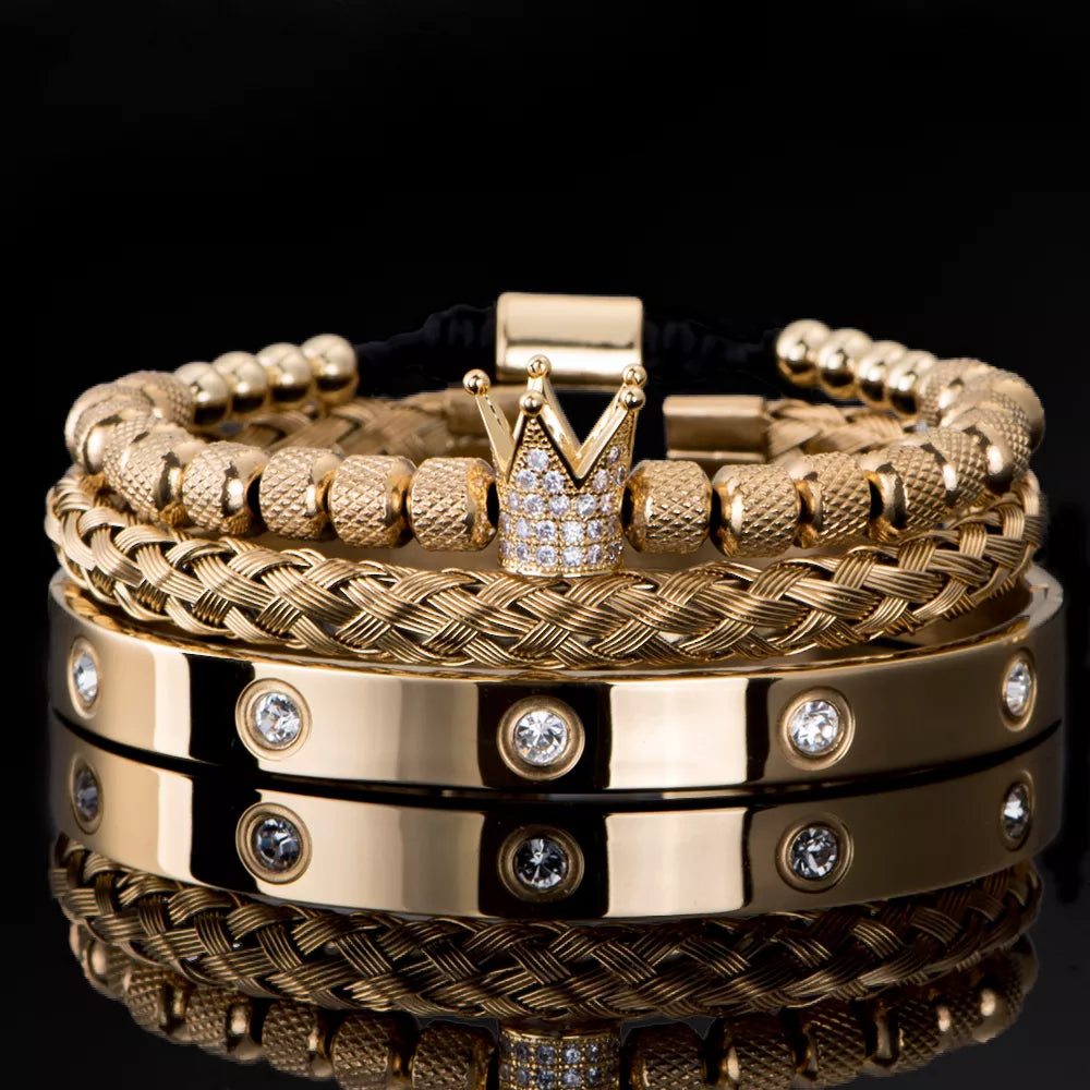 Diamond Roman BraceletsUnveil the epitome of elegance with our Stainless Steel Bracelets. For those in pursuit of the zenith of luxury and style, our selection of stainless steel braceletsDiamond Roman Bracelets