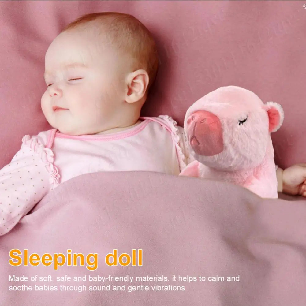 Baby Plush Doll Breathing Bear Baby Soothing Otter Toy Kids Music SleeCute Capybara Baby Sound Machine with Music Lights Rhythmic Breathing Motion Comfort Doll Baby Sleep Soother for Newborn Infants

Feature:

1.Soothing Comfort: EmbraBaby Plush Doll Breathing Bear Baby Soothing Otter Toy Kids Music Sleep Playmate Sleeping Companion Sound Light Doll Toy Gifts