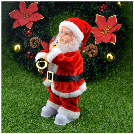 Electric Musical Hip Dancing Santa ClausWelcome the Christmas season in style with our Electric Musical Hip Dancing Santa Claus Doll Toys! This high-quality toy is crafted from flannel and plastic to ensurElectric Musical Hip Dancing Santa Claus