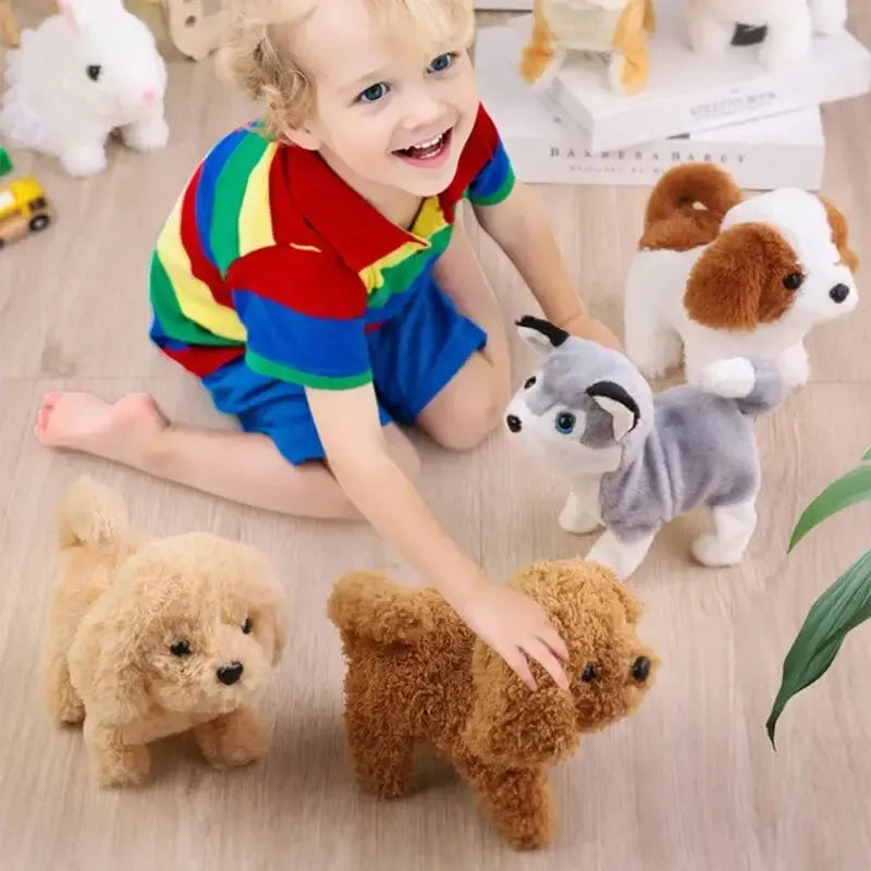 Realistic Plush Simulation Smart Dog Children Toy Can Walking And CallSpecification:
Material: plush/electronic components
Size: 18*13.5*12cm / 17*13.5*9cm / 18.5*13.5*12.5cm / 17*13.5*10.5cm / 18*14.5*13.5cm
Color: as shown
Power suppCall Electric Plush Robot Pet Dog Toddler Christmas Gift