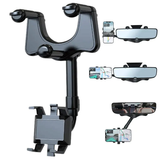 Car Rearview Mirror Phone Holder for Car MountKeep Your Eyes on the Road with EaseDrive with confidence knowing your phone is securely held in place by the Car Rearview Mirror Phone Holder. This innovative mountCar Rearview Mirror Phone Holder
