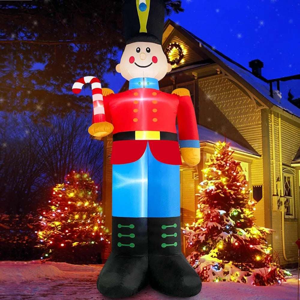 12FT Christmas Inflatable Nutcracker Soldier with Candy Cane Outdoor CAbout this item


	Funny Christmas Outdoor Decorations: 12 ft huge Nutcracker inflatable Christmas yard decorations with super bright leds. The luxury-dressed NutcraCandy Cane Outdoor Christmas Decorations, Built-