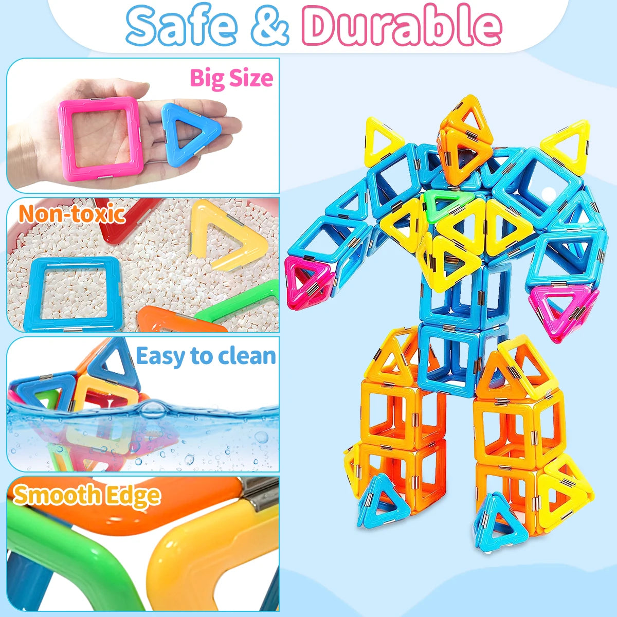 Magnetic Building Blocks Big Size STEM Toys Learning Educational ConstMagnetic Building Blocks Big Size STEM Toys Learning Educational Constructor Set Magnet Toys