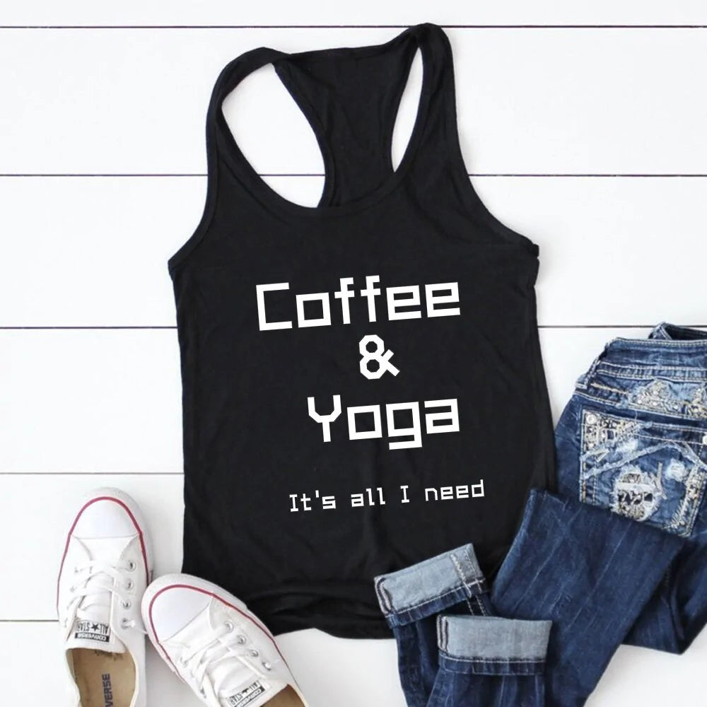 Repeat Coffee, Yoga, Wine: Women's Funny Racerback Tank for Gym and SuWelcome to our store, where your satisfaction is our top priority! We're thrilled to offer drop shipping, wholesale, and customized services, so don't hesitate to reRepeat Coffee, Yoga, Wine