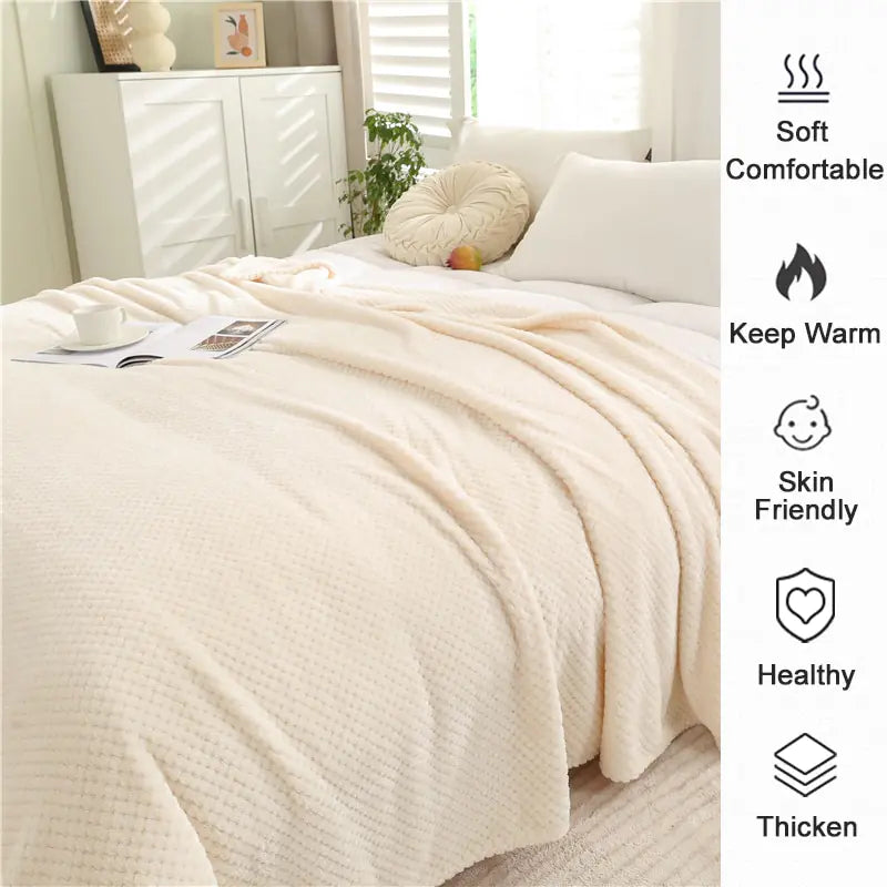 Fluffy Plaid Winter Bed BlanketsIntroducing our Fluffy Plaid Winter Bed Blankets – the ultimate blend of warmth and style to elevate your winter sanctuary!Wrap yourself in luxury with our Soft CoraFluffy Plaid Winter Bed Blankets