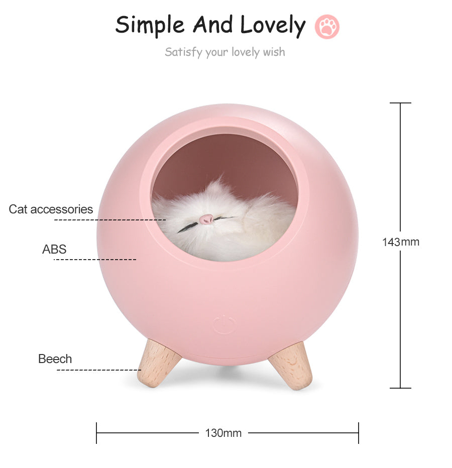 LED Cat Light USB Touch Night Llight Bionic Cat Stepless Dimming AtmosFeatures:
This product is a smart pet lantern for LED smart charging.
The night light is simple and elegant, and it can decorate the home environment and the night lLED Cat Light USB Touch Night Llight Bionic Cat Stepless Dimming Atmosphere Night Light Room Decoration Lamp Holiday Gift