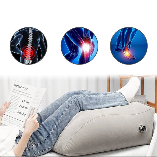 Ergonomic Leg PillowAre your legs screaming for a break? Say goodbye to discomfort and hello to relaxation with our Ergonomic Inflatable Leg Pillow! Here's how we make comfort our priorErgonomic Leg Pillow