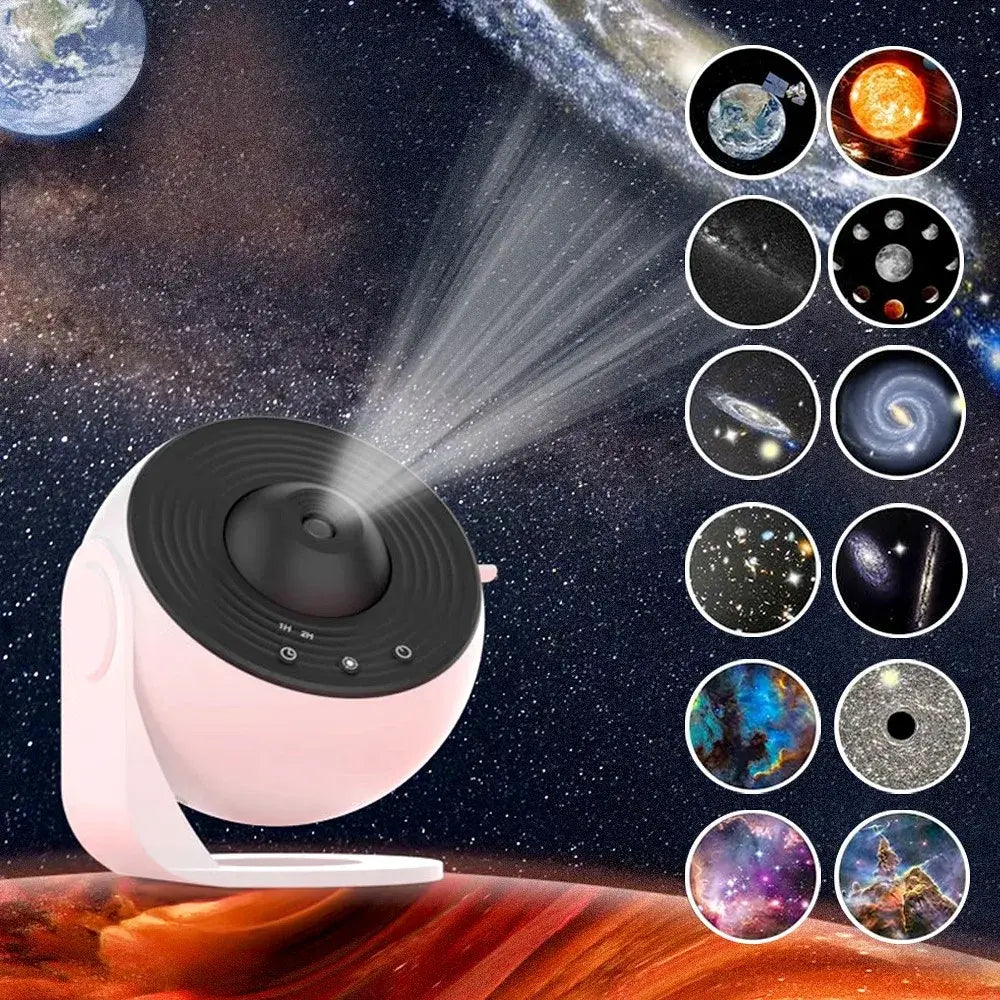 Galaxy Night Light Projector LampEmbark on a journey through the cosmos without leaving your room with our Galaxy Night Light Projector Lamp! Transform any space into a mesmerizing galaxy with this Galaxy Night Light Projector Lamp