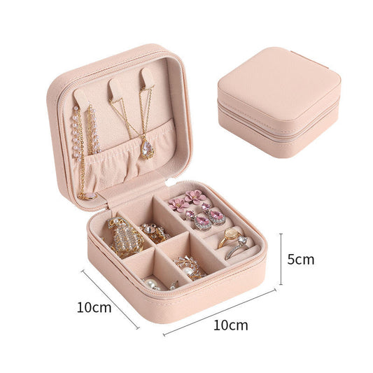Jewelry Zipper Box StorageIntroducing the Jewelry Box Zipper Storage! This is the perfect solution for all your jewelry storage needs. Made of high-quality leather, this box is durable and stJewelry Zipper Box Storage