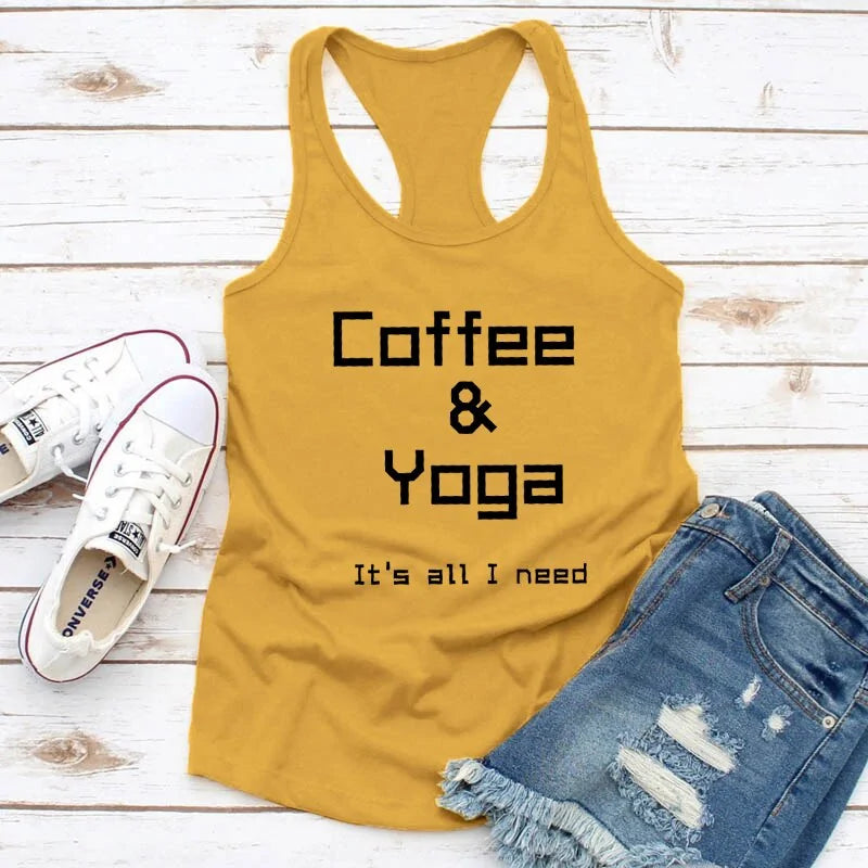 Repeat Coffee, Yoga, Wine: Women's Funny Racerback Tank for Gym and SuWelcome to our store, where your satisfaction is our top priority! We're thrilled to offer drop shipping, wholesale, and customized services, so don't hesitate to reRepeat Coffee, Yoga, Wine