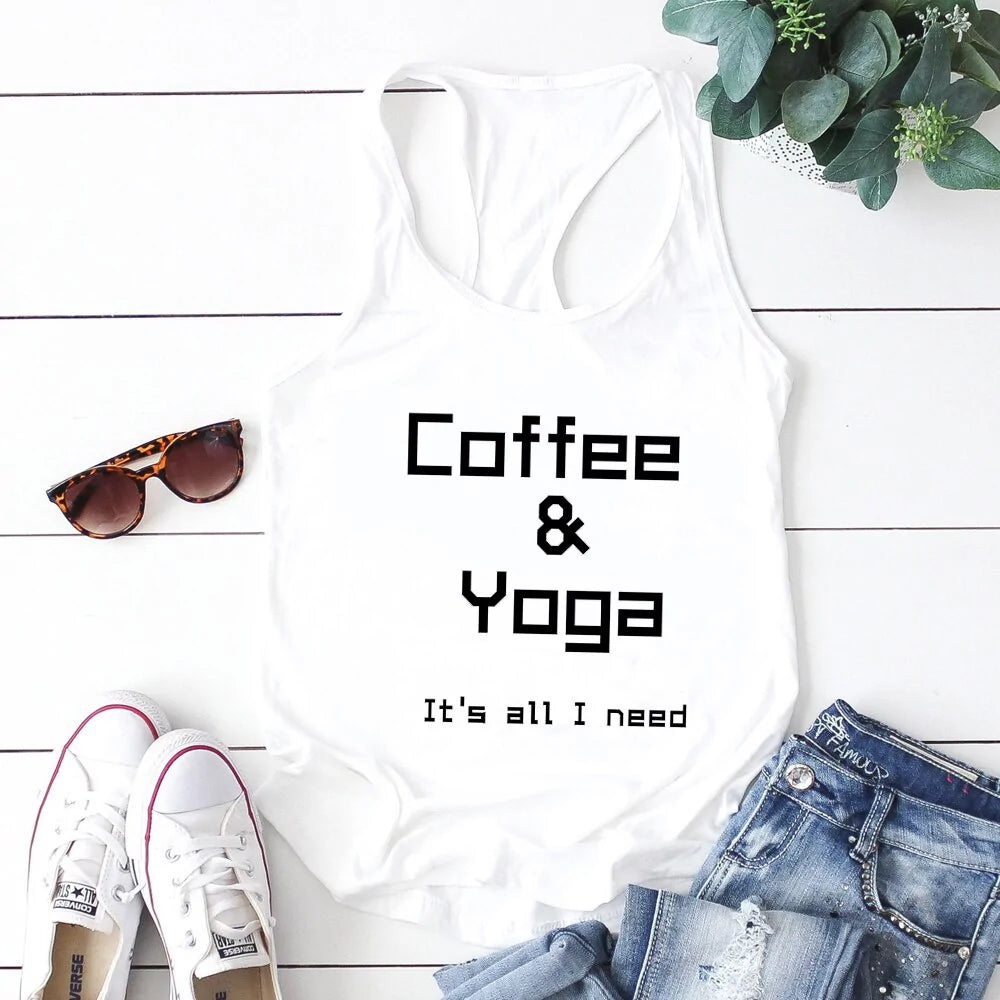Repeat Coffee, Yoga, Wine: Women's Funny Racerback Tank for Gym and SuWelcome to our store, where your satisfaction is our top priority! We're thrilled to offer drop shipping, wholesale, and customized services, so don't hesitate to reRepeat Coffee, Yoga, Wine