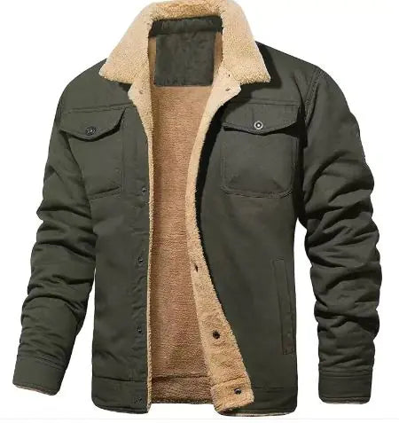Fleece Winter JacketDescription:Stay warm and ready for adventure with the Male Fleece Jacket. Designed for outdoor winter activities like camping or hiking, this bomber-style coat combFleece Winter Jacket