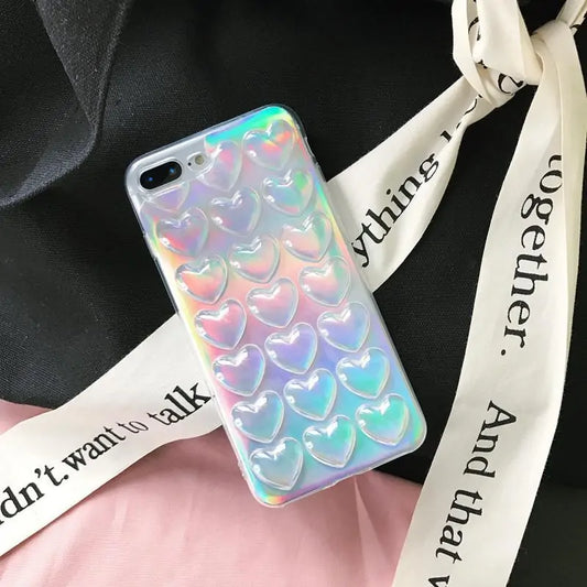 Holographic Love CasesProtect Your Phone in StyleKeep your phone safe and stylish with our Holographic Love Cases. Crafted to combine durability with a dazzling holographic design, these Holographic Love Cases