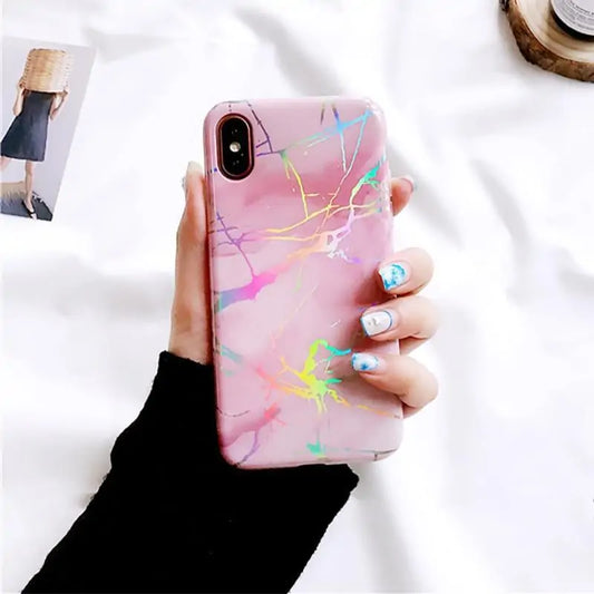 Laser Marble CasesIlluminate Your Style with Laser Marble CasesElevate your phone's protection with our Laser Marble Cases, featuring a captivating blend of marble patterns and laser-Laser Marble Cases