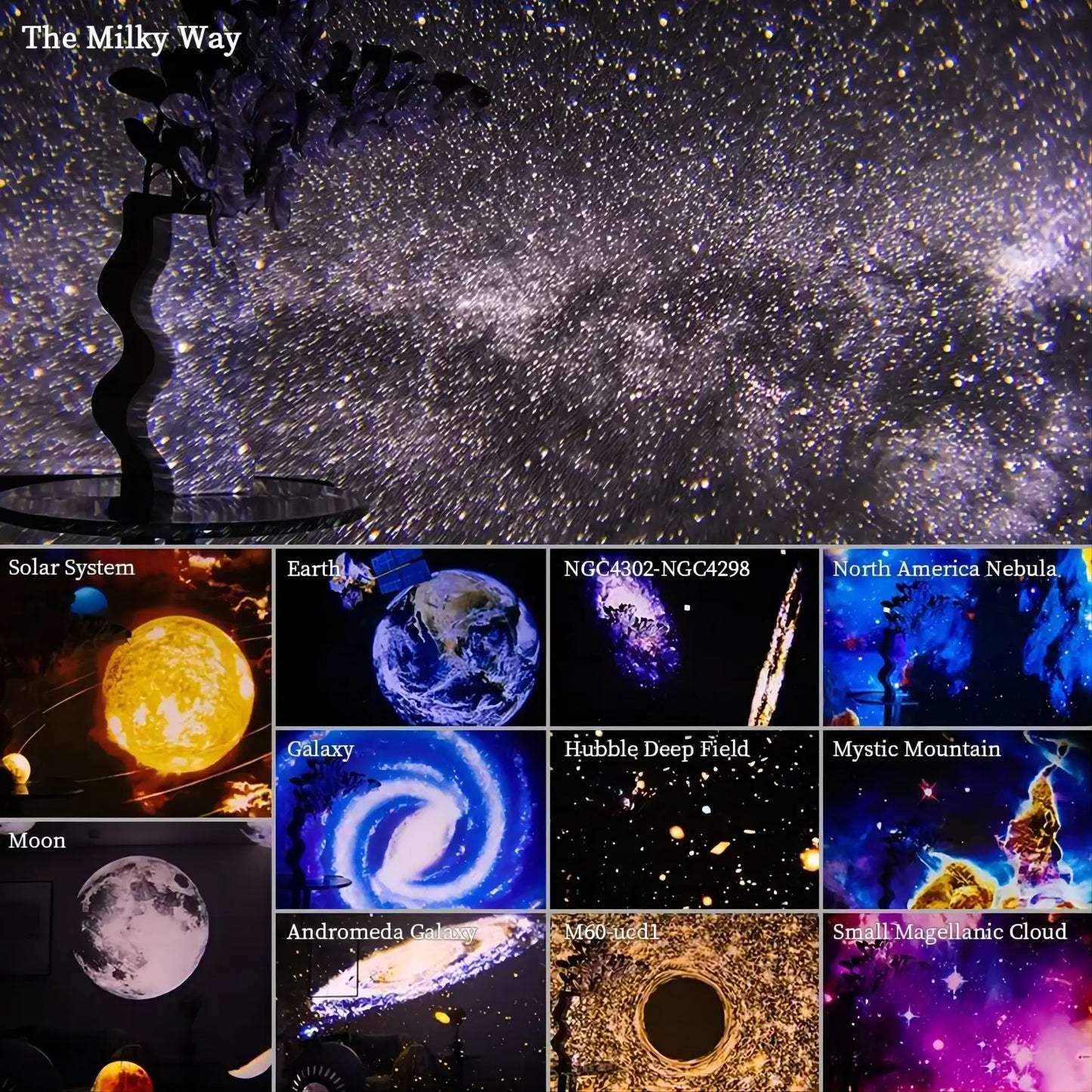 Galaxy Night Light Projector LampEmbark on a journey through the cosmos without leaving your room with our Galaxy Night Light Projector Lamp! Transform any space into a mesmerizing galaxy with this Galaxy Night Light Projector Lamp