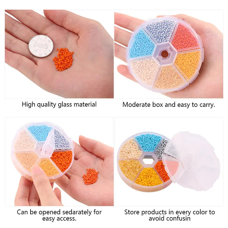 2mm Glass Seed Beads Kit Bracelet Making Kit Small Beads Assortment CoColorful Beads Kit



More than 7000 pcs 2mm glass seed beads packaged with convenient plastic box, strictly selected popular colors which will meet all your DIY nee2mm Glass Seed Beads Kit Bracelet Making Kit Small Beads Assortment Colors Craft Loose Beads