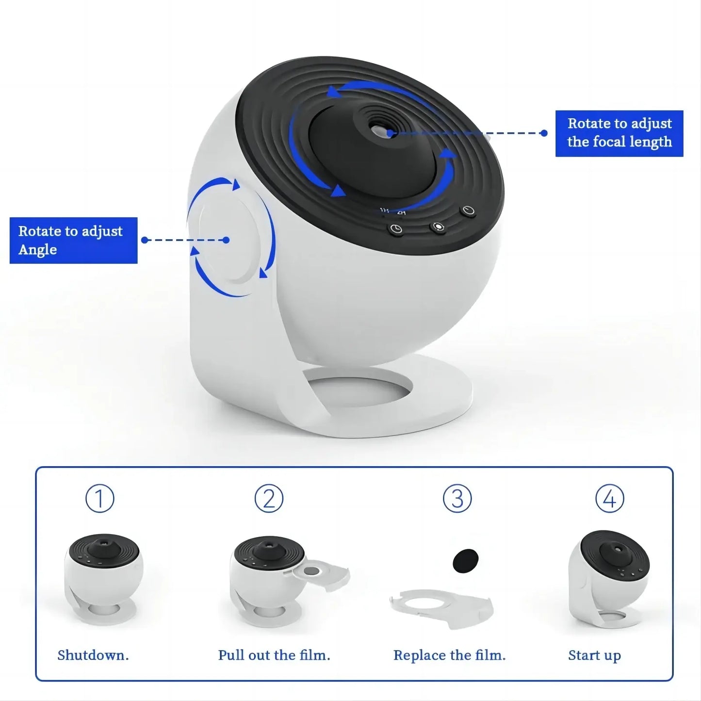 Galaxy Night Light Projector LampEmbark on a journey through the cosmos without leaving your room with our Galaxy Night Light Projector Lamp! Transform any space into a mesmerizing galaxy with this Galaxy Night Light Projector Lamp