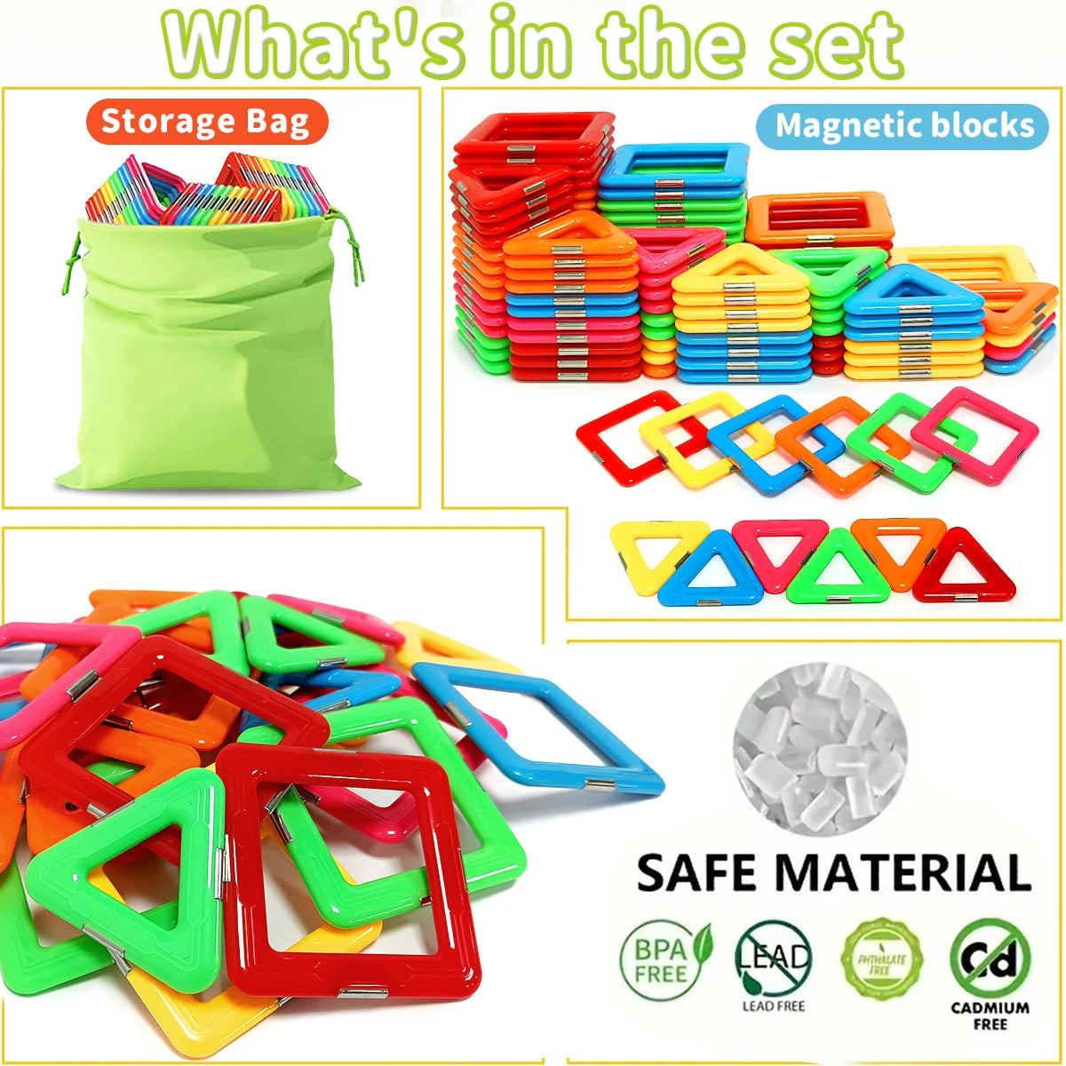 Magnetic Building Blocks Big Size STEM Toys Learning Educational ConstMagnetic Building Blocks Big Size STEM Toys Learning Educational Constructor Set Magnet Toys