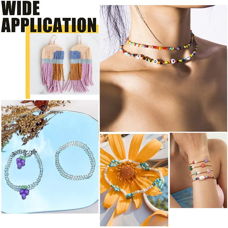 2mm Glass Seed Beads Kit Bracelet Making Kit Small Beads Assortment CoColorful Beads Kit



More than 7000 pcs 2mm glass seed beads packaged with convenient plastic box, strictly selected popular colors which will meet all your DIY nee2mm Glass Seed Beads Kit Bracelet Making Kit Small Beads Assortment Colors Craft Loose Beads