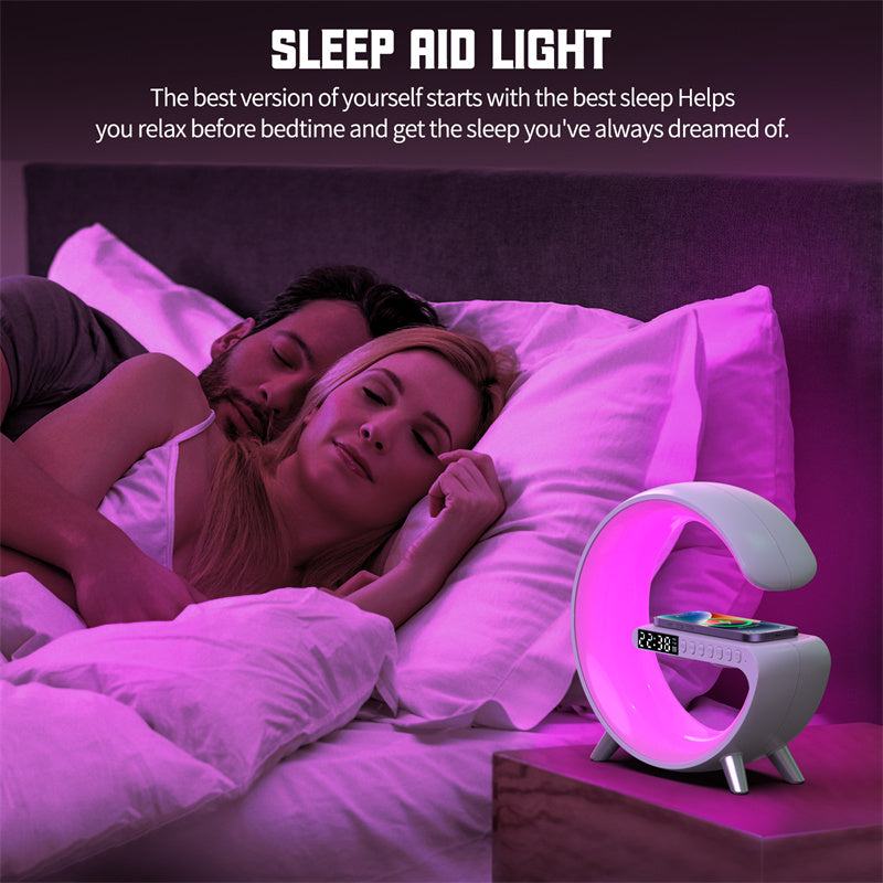 Bluetooth Speaker Wireless Charger LampExperience the perfect blend of illumination and entertainment with our Bluetooth Speaker Wireless Charger Lamp . This multifunctional device serves as a stylish lamBluetooth Speaker Wireless Charger Lamp