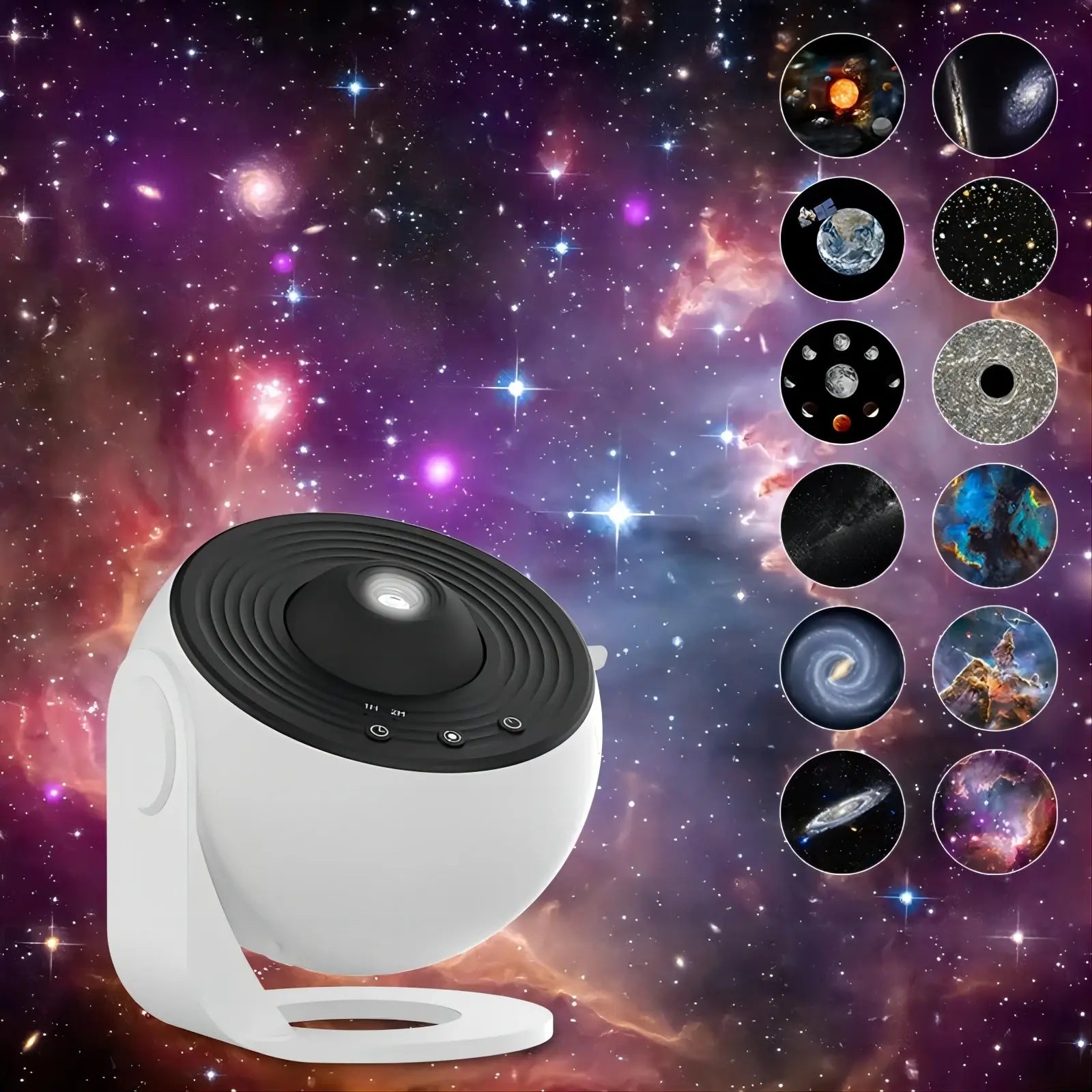 Galaxy Night Light Projector LampEmbark on a journey through the cosmos without leaving your room with our Galaxy Night Light Projector Lamp! Transform any space into a mesmerizing galaxy with this Galaxy Night Light Projector Lamp