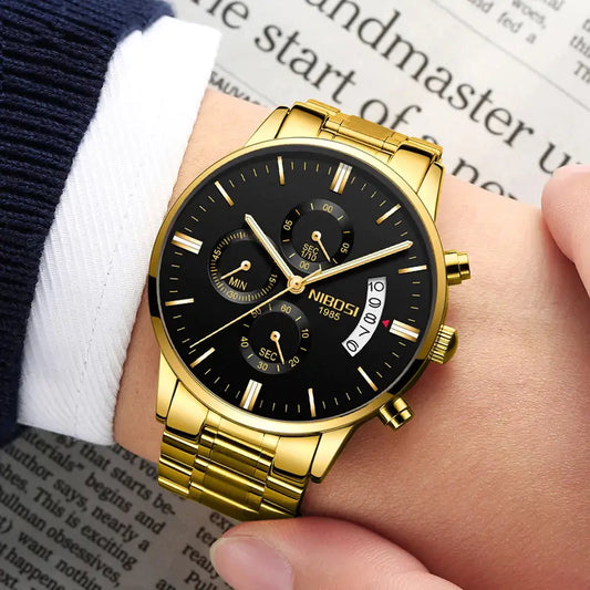 Men's Elegant Wrist WatchesIntroducing the Epitome of Elegance: The Men's Luxurious Gold Wrist Watch!Command Attention with Timeless SophisticationStep into the spotlight with our stunning MenElegant Wrist Watches