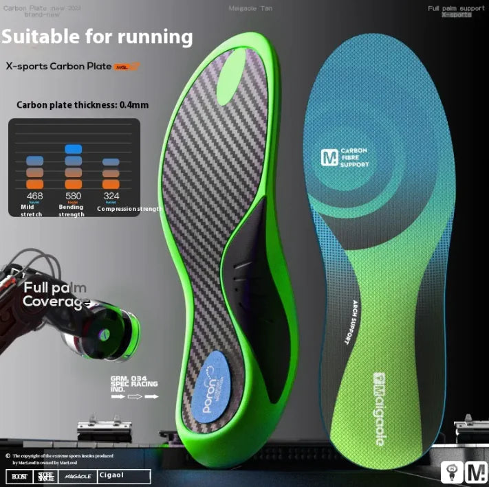 Full Palm Carbon PlateElevate your athletic performance with Carbon Fiber Poron Insoles — designed for both professional competition and running. Made from premium carbon fiber poron mateFull Palm Carbon Plate