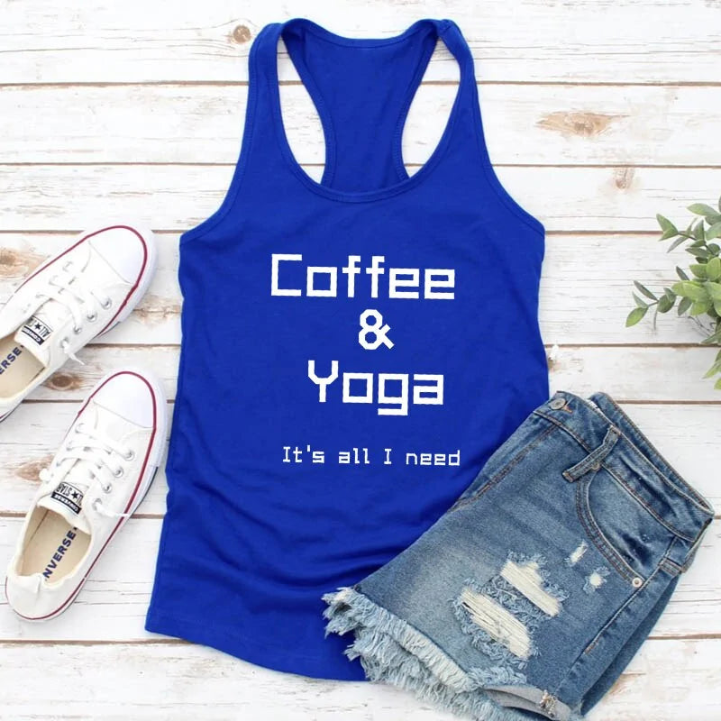 Repeat Coffee, Yoga, Wine: Women's Funny Racerback Tank for Gym and SuWelcome to our store, where your satisfaction is our top priority! We're thrilled to offer drop shipping, wholesale, and customized services, so don't hesitate to reRepeat Coffee, Yoga, Wine