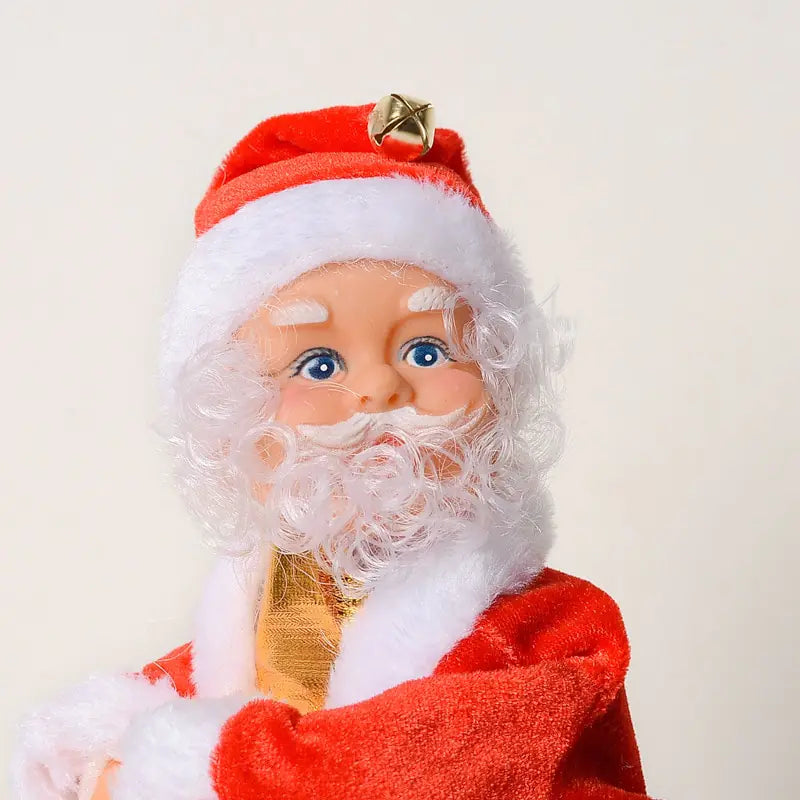 Electric Musical Hip Dancing Santa ClausWelcome the Christmas season in style with our Electric Musical Hip Dancing Santa Claus Doll Toys! This high-quality toy is crafted from flannel and plastic to ensurElectric Musical Hip Dancing Santa Claus