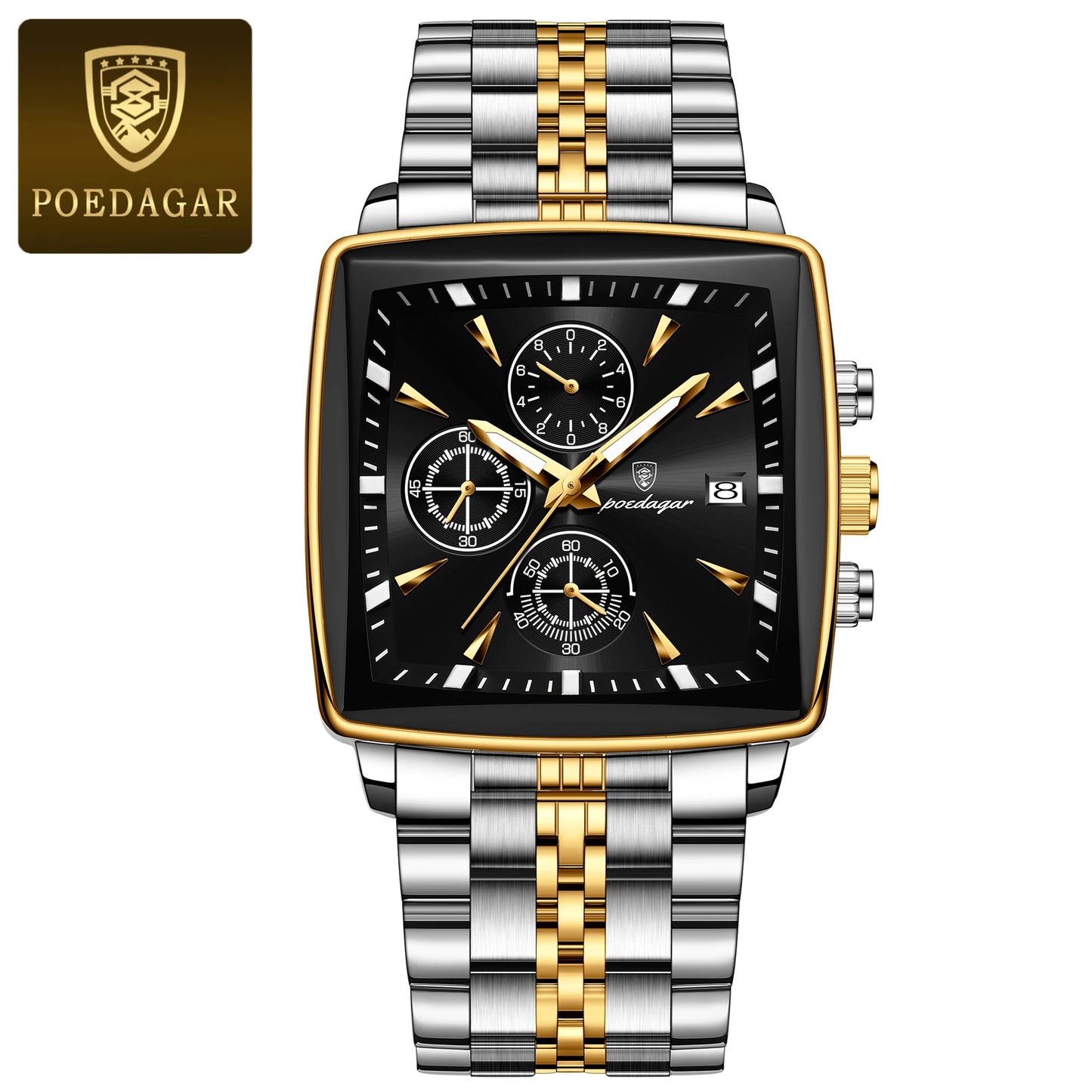 POEDAGAR Luxury Square Sport Man Wristwatch Waterproof Luminous ChronoPackage Included:

1 x POEDAGAR Clock

1 x POEDAGAR Box

1 x Watchband adjust tool

1 x Watch wipe

1 x Warranty card

After-Sales Service:

If you have any questionPOEDAGAR Luxury Square Sport Man Wristwatch Waterproof Luminous Chronograph Quartz Men'