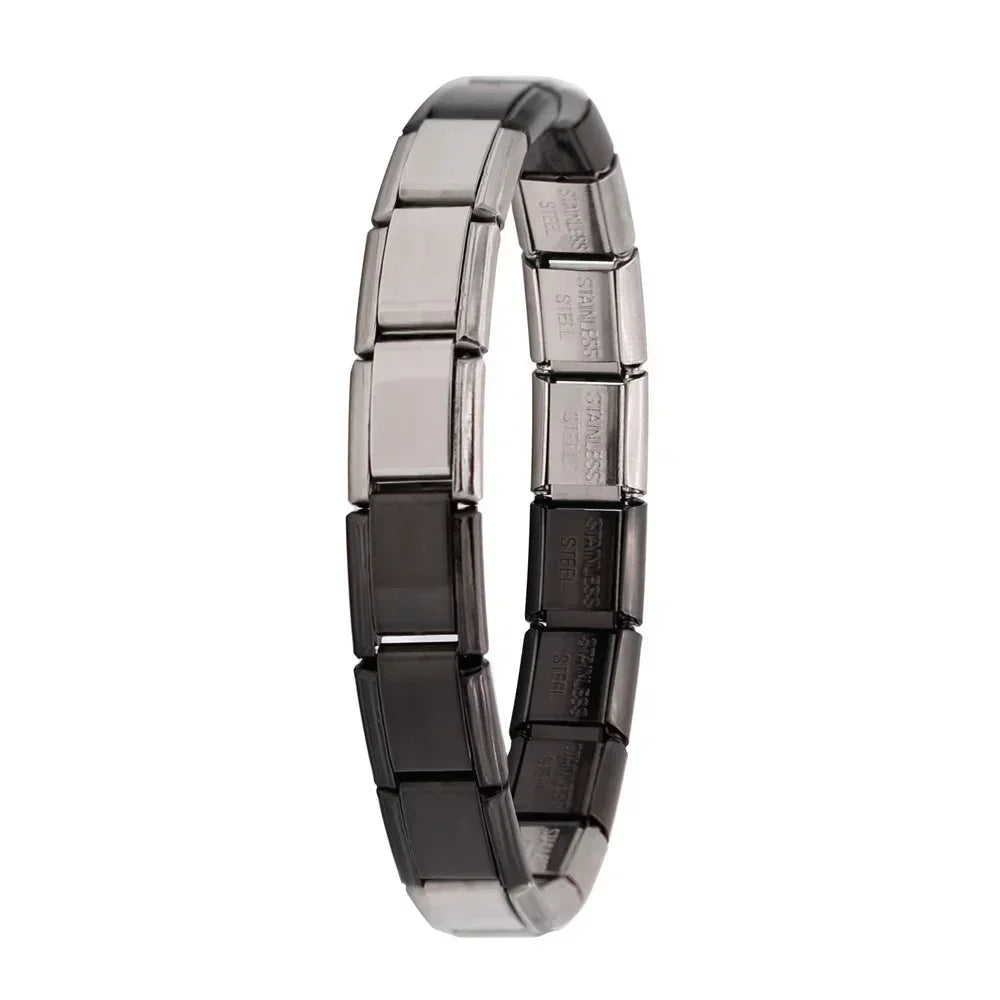 Hapiship New Women's Jewelry 9mm Width Itanlian Elastic Charm Bracelet* Brand:Hapiship
* Make a Happy Bracelet !Jewelry 9mm Width Itanlian Elastic Charm Bracelet Fashion Stainless Steel Bangle ST-