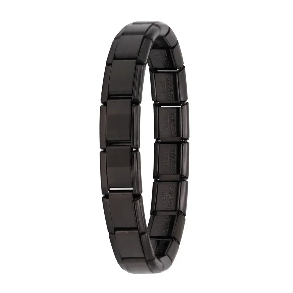 Hapiship New Women's Jewelry 9mm Width Itanlian Elastic Charm Bracelet* Brand:Hapiship
* Make a Happy Bracelet !Jewelry 9mm Width Itanlian Elastic Charm Bracelet Fashion Stainless Steel Bangle ST-