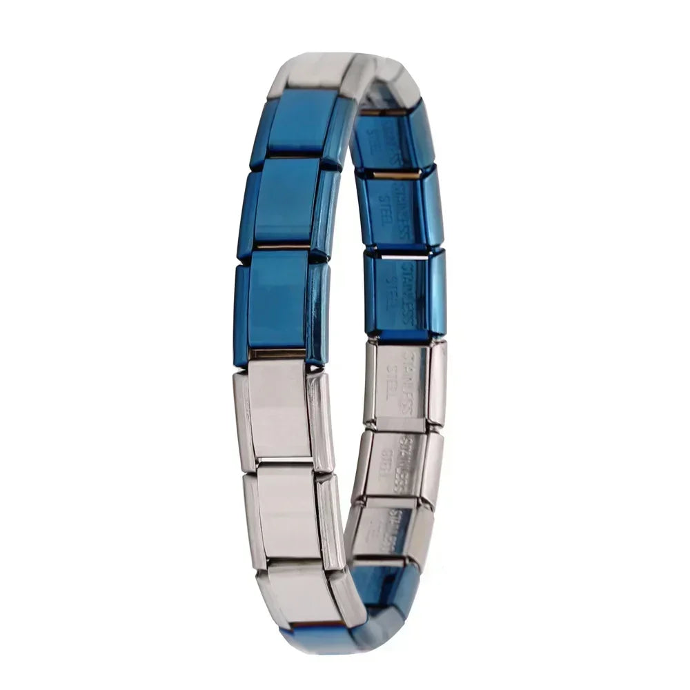 Hapiship New Women's Jewelry 9mm Width Itanlian Elastic Charm Bracelet* Brand:Hapiship
* Make a Happy Bracelet !Jewelry 9mm Width Itanlian Elastic Charm Bracelet Fashion Stainless Steel Bangle ST-
