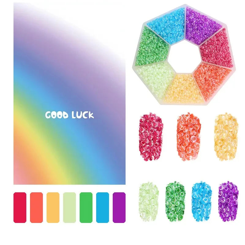 2mm Glass Seed Beads Kit Bracelet Making Kit Small Beads Assortment CoColorful Beads Kit



More than 7000 pcs 2mm glass seed beads packaged with convenient plastic box, strictly selected popular colors which will meet all your DIY nee2mm Glass Seed Beads Kit Bracelet Making Kit Small Beads Assortment Colors Craft Loose Beads