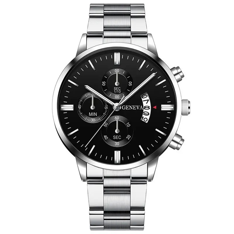 Fashion Mens Watches Luxury Silver Stainless Steel Quartz Wrist Watch • Quartz Movement :The watch is powered by a reliable quartz movement, ensuring accurate timekeeping.

 

• Complete Calendar :The watch features a complete calendarFashion Mens Watches Luxury Silver Stainless Steel Quartz Wrist Watch Man Business Watch