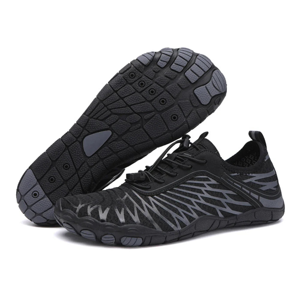 Men Women Quick-Dry Aqua Shoes for Running, Beach, Swim, and Diving; Barefoot Design with Multiple Sizes.