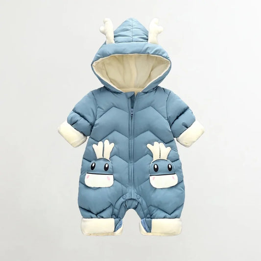 Baby Winter SnowsuitEmbrace the chilly season with our Baby Winter Snowsuit! Crafted from plush, soft cotton fabric, this snowsuit offers both supreme comfort and durability, making it Baby Winter Snowsuit